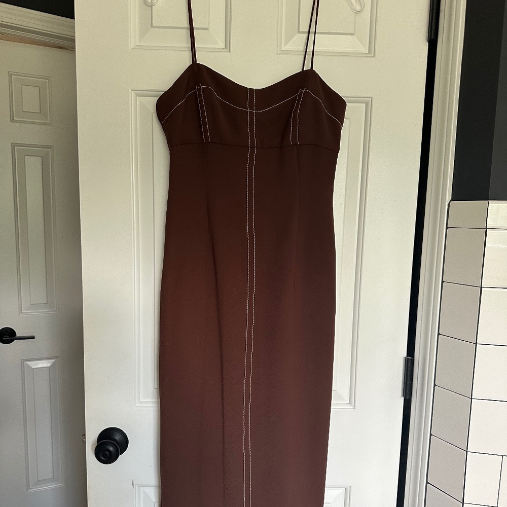Zara Brown Midi Dress